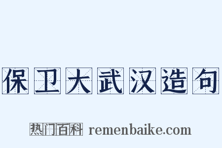 保卫大武汉造句是什么意思的图片